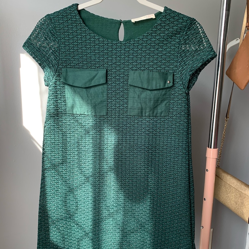 Zara Girls soft collection green dress